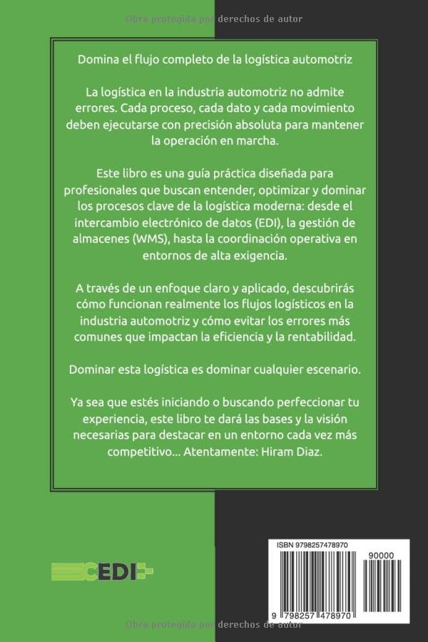 Contraportada del libro CLDIA — Domina el flujo completo de la logística automotriz